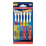 Brush Buddies Hot Wheels Toothbrush for Kids, Kids Toothbrushes, Toothbrush Pack, Soft Bristles for Kids, Toddler Ages 2-4, 6PK