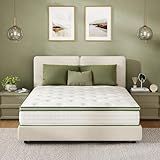 EGOHOME 14 Inch Hybrid Queen Mattress in a Box, Medium Firm Queen Size Mattress, Memory Foam & Individual Pocket Innerspring for Pressure Relief & Motion Isolation, CertiPUR-US Certified, 60"x80"x14"