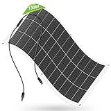 ECO-WORTHY 130 Watt 12BB Flexible Solar Panels,23.5% High-Efficiency Waterproof Monocrystalline Lightweight Solar Panel for RV,Boats,Curved Surfaces,Roofs,Cabin