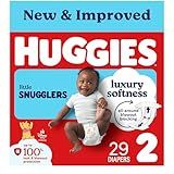 Huggies Size 2 Diapers, Little Snugglers Baby Diapers, Size 2 (12-18 lbs), 29 Count, Packaging May Vary