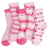 Ginmewrae Fuzzy Socks for Women, Warm Cozy Fluffy Thick Plush Sleeping Slipper Socks Stocking Stuffer Gifts