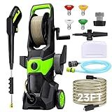 Electric Pressure Washer, 2.5 GPM High Power Washer with 4 Nozzles Set & Foam Cannon, Power Washer for Driveways, Cars, Fences, Decks, Patios, and Outdoor Cleaning