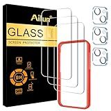 Ailun 3 Pack Screen Protector for iPhone 15 [6.1 inch] + 3 Pack Camera Lens Protector with Installation Frame,Case Friendly Tempered Glass Film,[9H Hardness] - HD