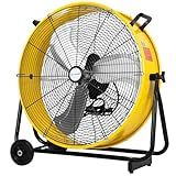 BILT HARD 24" 8100 CFM High Velocity Industrial Drum Fan, 3-Speed Heavy Duty Metal Shop Fan for Garage, Warehouse, Workshops, Factory and Basement, UL Listed