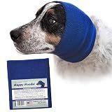 Happy Hoodie The Original Dog & Cat Calming Band - American Brand - Anxiety Relief/Noise Protection-Grooming-Thunder-Fireworks (Large, Blue) - Since 2008