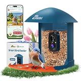 Smart Bird Feeder with Camera & Solar Panel, 2K HD Birdwatching Live