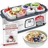 Ultimate Probiotic Yogurt Maker with Adjustable Temperature & Time Control - Make Trillions of Live Probiotics & Get Better Gut Health - ULTIMATE LIFETIME WARRANTY - Wellness Gifts for Men & Women