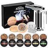 Cocktail Smoker Kit with Torch – 6 Flavors Wood Chips – Bourbon, Whiskey Smoker Infuser Kit, Old Fashioned Drink Smoker Kit, Birthday Bourbon Whiskey Gifts for Men, Dad, Husband (Without Butane)
