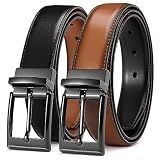 CHAOREN Reversible Belt Men 1 Piece - 1.25" Leather Dress Belt