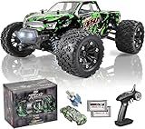 1:18 Scale All Terrain RC Cars, 40 KPH High Speed 4WD Electric Vehicle with 2.4 GHz Remote Control, 4X4 Waterproof Off-Road Truck with Two Rechargeable Batteries