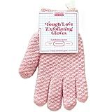 Handmade Heroes Tough Love Exfoliating Gloves – 2pc Reusable Body Scrub Washcloth Mitt for Shower, Bath & Spa, Dead Skin Remover, Ingrown Hair & Self-Tan Exfoliator, Shower Accessories for Smooth Skin