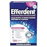 Efferdent Denture Cleaner Tablets – Dental Appliances, Aligners, Mouth Guard, and Retainer Cleaner Tablets, Complete Clean, 126 Count