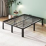 Cozy City Queen Bed Frame, 14 Inch Heavy Duty Steel Platform, Noise-Free
