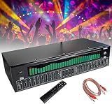 Equalizer Home Audio 31 Bands Graphic Equalizer,Stereo Equalizers Audio,Music Spectrum Analyzer Bluetooth Connectivity,12 Rhythm Patterns with Noise Reduction for Concert,Recording Studio (Black)