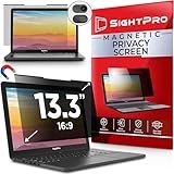 SightPro Magnetic Laptop Privacy Screen 13.3 Inch 16:9 - Removable Computer Privacy Filter Shield and Protector
