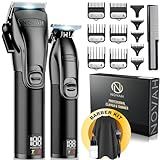 Novah® Professional Hair Clippers for Men, Professional Barber Clippers and Trimmer Set, Mens Cordless Hair Clipper for Barbers Haircut Kit Fade