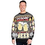 Get Trend Ugly Christmas Sweater Women Men, Funny Christmas Sweater with Long Sleeves Crew Neck Pullover, Gifts for Women Men (M, Black)