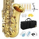 Eastar Alto Saxophone Eb Flat, Professional Intermediate Sax Golden, AS-III