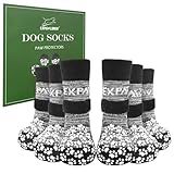 EXPAWLORER 6Pcs Anti-Slip Dog Socks to Prevent Licking Paws,Winter Snow Dog Boots & Paw Protectors, Dog Booties Traction Control on Hardwood Floor,Dog Shoes for Puppy Small Medium Large Senior Dogs