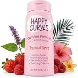 HAPPY CURVES Talc-Free Anti-Chafe Deodorant Body Dusting Powder for Women