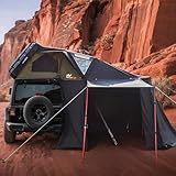 Naturnest Rooftop Tent Hard Shell with Annex Room, Easy Set Up Large Tent for 2-3 Person Camping, Waterproof Windproof 4 Season Tents for Truck, Jeep, SUV, Van, Trailer - Sirius 1 Plus with Annex Room