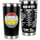DECZHIYU 50th Birthday Gifts for Women Men - 1975 50th Birthday Decorations Gifts Ideas for Her Him - 50 Year Old Birthday Gift for Men Women Turning 50 Gift Ideas - 20oz Stainless Steel Tumbler