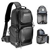 K&F CONCEPT Camera Sling Bag, Hardshell Camera Case with Tripod Holder
