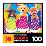 RoseArt Kodak Premium Puppy Socks 100 Pc Jigsaw Puzzle for the Whole Family