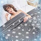 inhand Cooling Blanket Queen Size (90"x90") - Double Sided Cooling Blankets for Hot Sleepers, Cool Soft Lightweight Summer Blanket for Sofa Bed Couch, Travel, House Warming Gifts New Home Ink Grey
