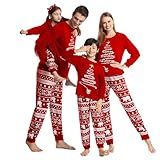 BCNZOO Family Christmas Pajamas Matching Sets, Xmas PJs for Family, Christmas Pajama Sets, Matching Christmas Pajamas for Family, Festive Xmas Pajamas Sets Red