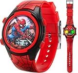 Accutime Marvel Spider-Man Digital Watch for Kids – Durable Plastic Timepiece, LCD Display, Quartz Accuracy, Iconic Spiderman Imagery