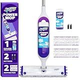 Swiffer PowerMop Mopping Kit for Floor Cleaning, Set Includes 1 Power Mop, 2 Replacement Pads, 1 Liquid Solution Refill, 2 Batteries, No Bucket Needed Electric Spray Cleaner, Multi-Surface and Wood