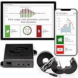 Eyedro Home Energy Monitor – Real-Time Electricity Usage Monitor with Solar Net Metering-Whole House Power Consumption Monitor–WiFi/Ethernet Smart Energy Meter with Reports & History, 2 Sensors
