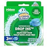 Scrubbing Bubbles Toilet Tablets, Continuous Clean Toilet Drop Ins, Helps Keep Toilet Stain Free and Helps Prevent Limescale Buildup, 3 Count, Pack Of 1
