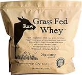 Raw Grass Fed Whey Protein Powder, Unflavored – 1 Ingredient, No Additives or Fillers, Undenatured, Made in USA, 5 lb