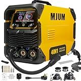 160A 4-in-1 AI Welding Machine: Dual Voltage 110V/220V Gas MIG/Flux Core/Lift TIG/Stick Welder – Smart Synergic Control IGBT Inverter HD LED Display for Home Repair Auto Restoration Metal Fabrication