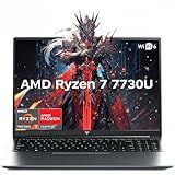 KAIGERR 2026 New Light Gaming Laptop, 15.6inch Laptop Computer with AMD Ryzen 7 7730U(8C/16T, Up to 4.5GHz), 16GB RAM 512GB NVMe SSD Windows 11 Laptop, Radeon RX Vega 8 Graphics,WiFi 6