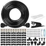 OnBrand 100FT Misters for Outside Patio with 3/4" Adapter and 2 T-Joints
