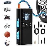 Portable Air Compressor for Car Tires, 150PSI Cordless Tire Inflator with Auto-Shutoff & LED Light, 10000mAh Rechargeable Air Pump for Bike, Motorcycle, Ball, Emergency, Camping, Travel
