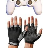 Gaming Gloves for Sweaty Hands Breathable Gaming Gloves for Esports Dedales Gamer Profesionales Sim Racing Gloves Men Half Finger Gamer Gloves for VR,PS4/PS5,Xbox,Computer,PC,Comfort and Good Grip