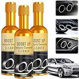 3 PCS Catalytic Converter Cleaner Auto Parts Engine, Exhaust System Pipe Carbon Removal Cleaner Treatment Additive Oil, Fuel System Treatment Oil Additive for Gas and Diesel Car