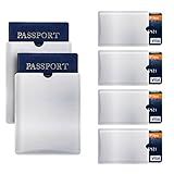 RFID Blocking Sleeve Anti Theft 4 Credit Card & 2 Passport Holder Wallet Pocket