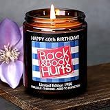 40th Birthday Gifts Women Men, 40th Birthday Decorations for Women Men, Funny 40 Birthday Candle Gifts for Her Him Mom Dad Husband Wife Best Friends Sister, 1986 40 Year Old Gag Gift Ideas