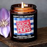 40th Birthday Gifts Women Men, 40th Birthday Decorations for Women Men, Funny 40 Birthday Candle Gifts for Him Her Mom Dad Husband Wife Best Friends Sister, 1986 40 Year Old Gag Gift Ideas