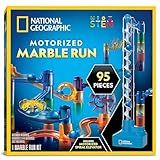 National Geographic Marble Run with Motorized Elevator - 95-Piece Marble Maze Kit with Motorized Spiral Lift, 20 Marbles, Perpetual Motion Machine, STEM Gifts for Boys and Girls, Kids Physics Toys