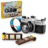 LEGO Creator 3 in 1 Retro Camera Toy, Transforms to Retro Video Camera or to TV Set, Photography Gift for Boys and Girls Ages 8 Years Old and Up Who Enjoy Creative Play, 31147