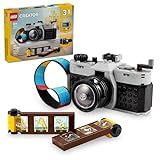 LEGO Creator 3 in 1 Retro Camera Toy, Transforms to Retro Video Camera or to TV Set, Photography Gift for Boys and Girls Ages 8 Years Old and Up Who Enjoy Creative Play, 31147