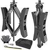 Lezcufer Camper Wheel Chock Stabilizer 2 Sets for RV Travel Trailer Heavy Duty X-Shaped RV Stabilizer Wheel Chock Anti-Move Tire Wheel Chock