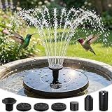 Olutula Solar Bird Bath Fountain – 2026 Newly Upgraded 1.4W Solar Pump with 7 Nozzles and 4 Fixed Pipes, Floating & Free-Standing, Solar Fountain for Bird Bath, Garden, Pond, Pool, Outdoor
