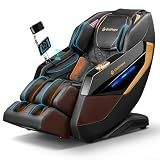 Gethope Massage Chair Full Body 4D Zero Gravity Massage Chair Recliner with 57.1" SL-Track Shiatsu Massage Lumbar Heat 40 Airbags Foot Rollers AI Voice 7" Touchscreen Bluetooth